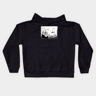 Sunken ship Kids Hoodie